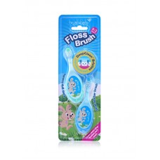 Дитяча зубна щітка Flossbrush (від 0 до 3 років) - Blue-Teal (2 шт), (Brush-baby)