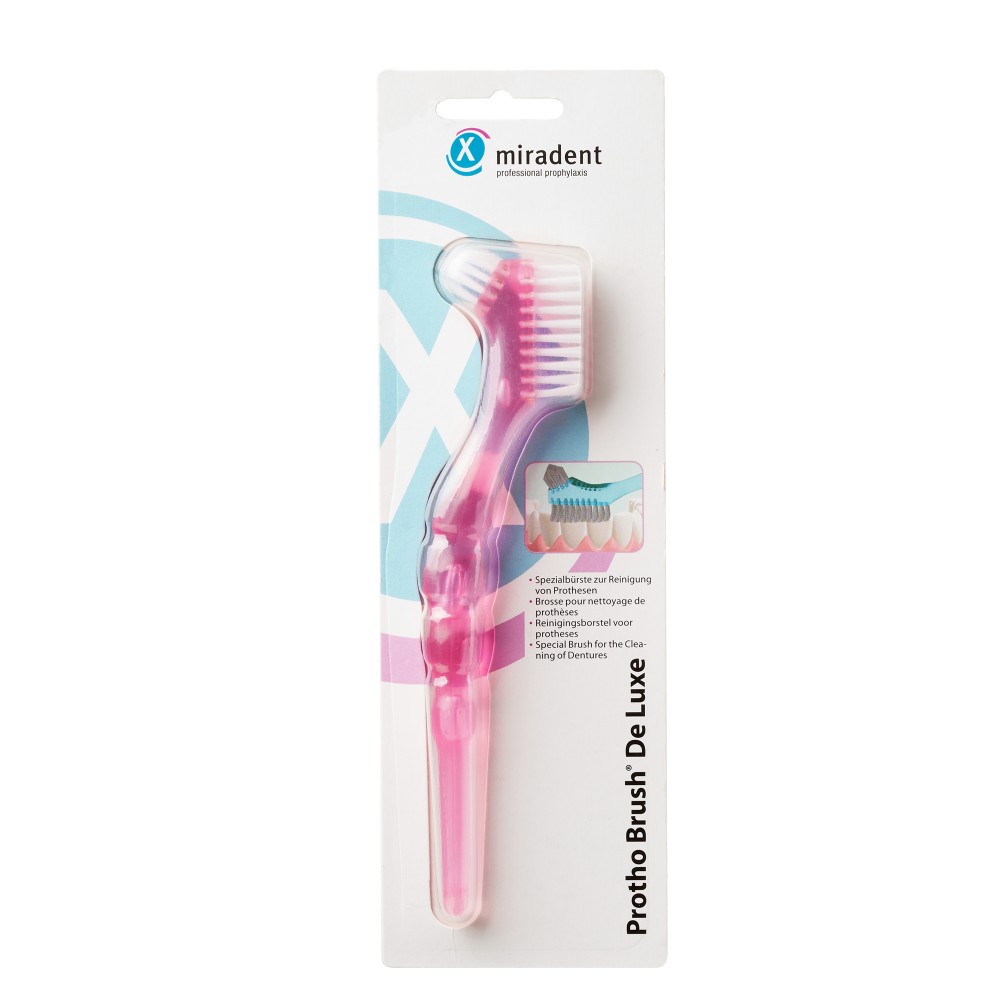 Щітка для очищення зубних протезів Protho Brush De Lux - Pink, (Miradent)