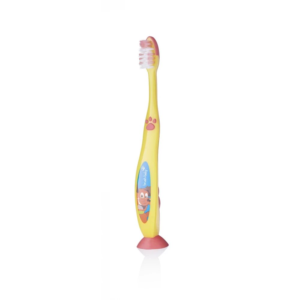 Зубная щетка Flossbrush (от 6 лет) - Yellow, (Brush-baby)